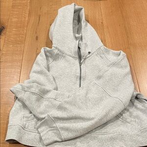 lululemon athletica Light Gray Half-Zip Hoodie